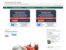 Tablet Screenshot of prevencion-de-salud.com